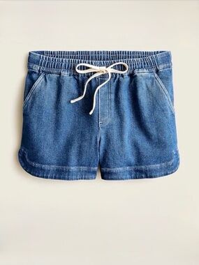 J. Crew Denim Shorts with Drawstring in Indigo Blue Size: XS| Summer, Beach
